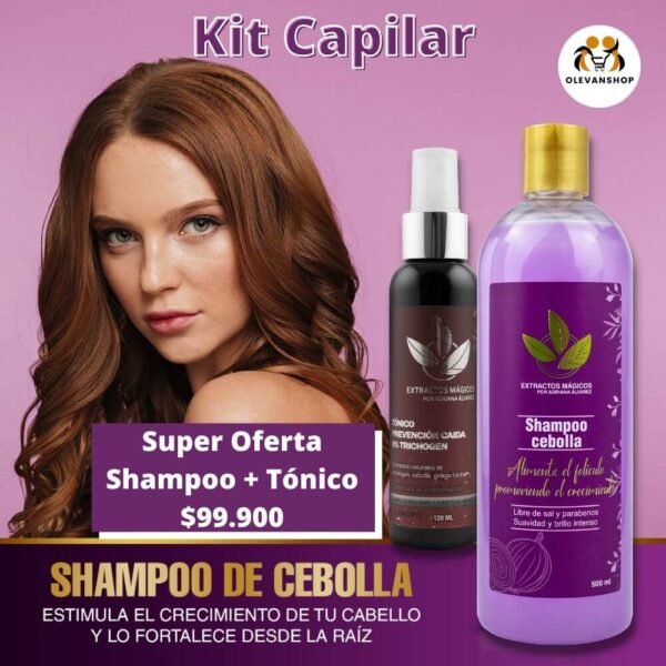Kit Shampoo de Cebolla + tonico capilar