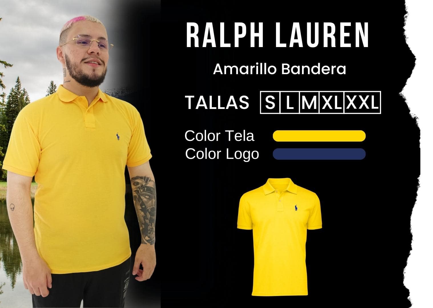 camiseta Ralph Lauren polo hombre tienda olevan color amarillo bandera