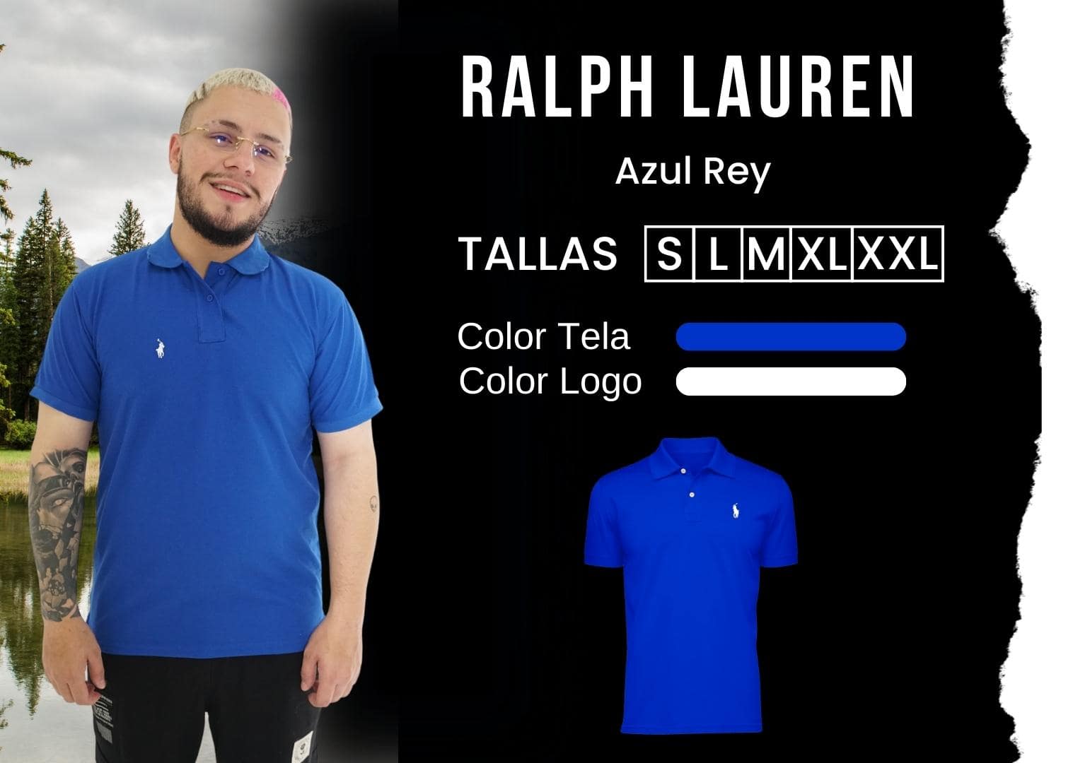 camiseta Ralph Lauren polo hombre tienda olevan color azul rey