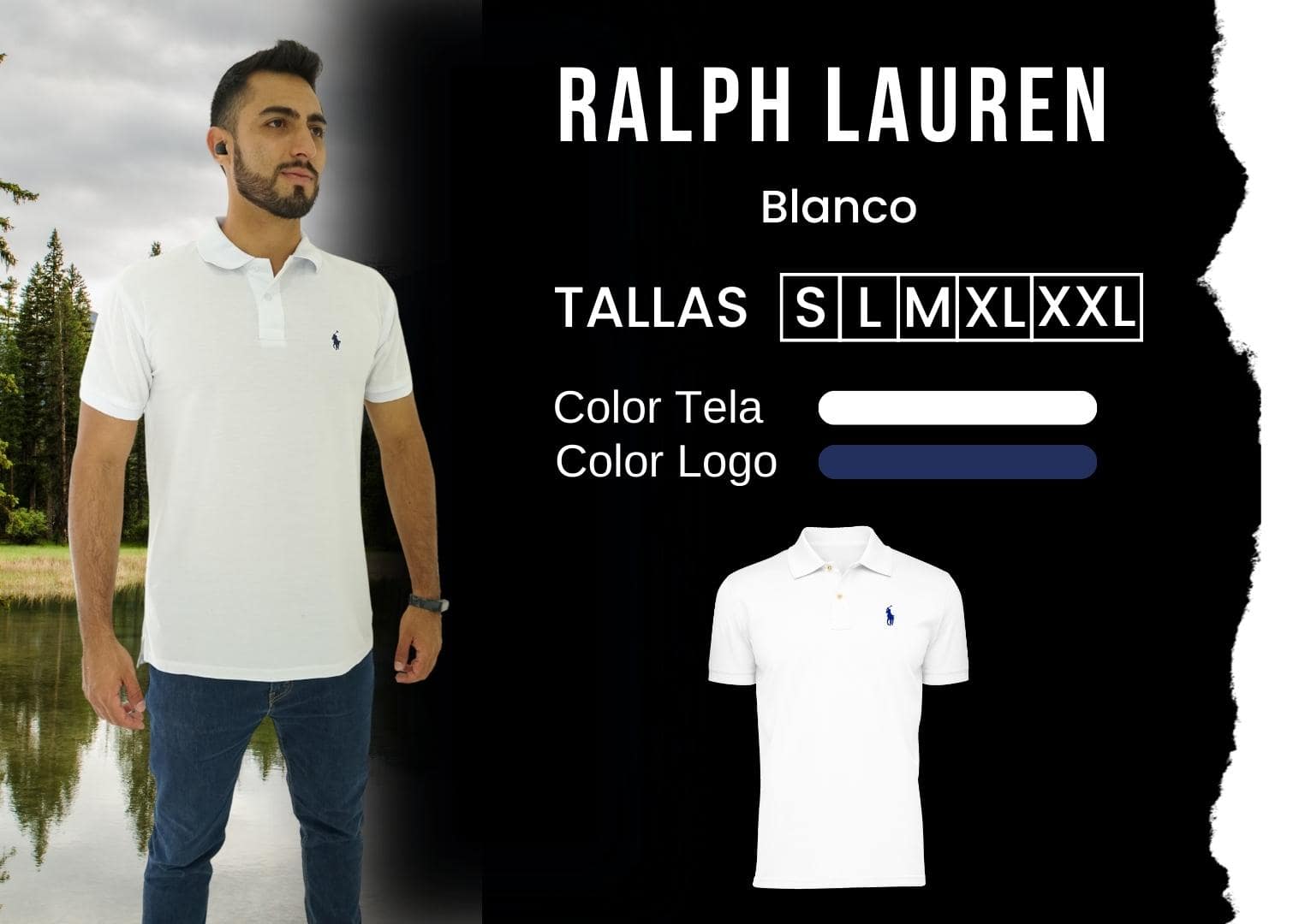 camiseta Ralph Lauren polo hombre tienda olevan color blanco