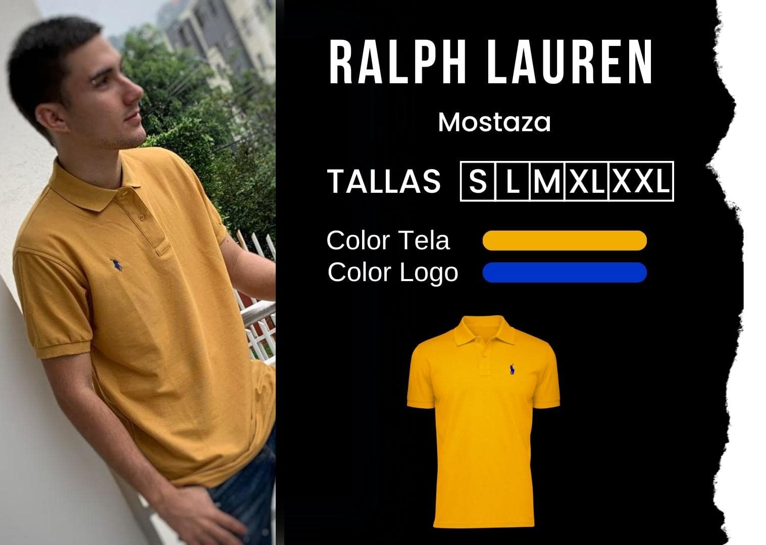camiseta Ralph Lauren polo hombre tienda olevan color mostaza