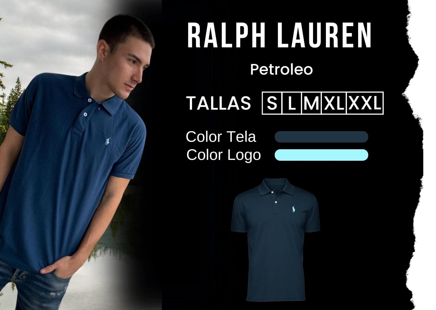camiseta Ralph Lauren polo hombre tienda olevan color petroleo 2
