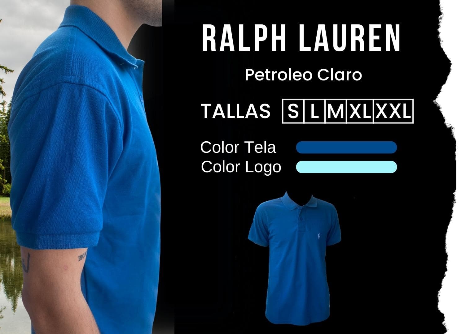 camiseta Ralph Lauren polo hombre tienda olevan color petroleo claro