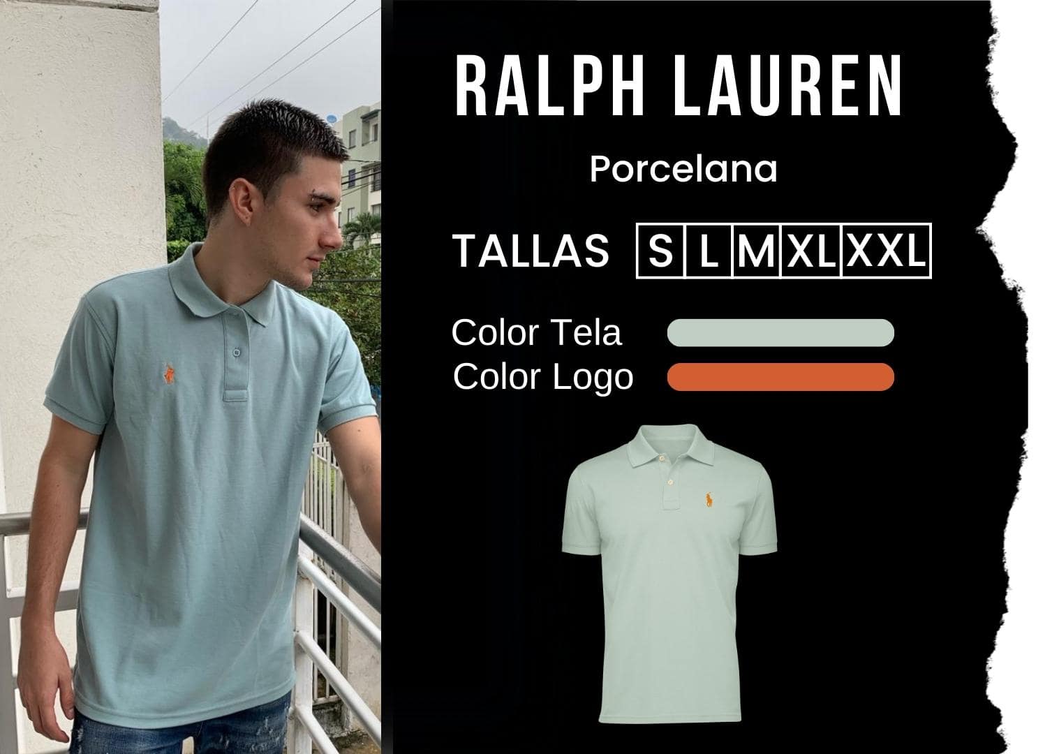 camiseta Ralph Lauren polo hombre tienda olevan color porcelana