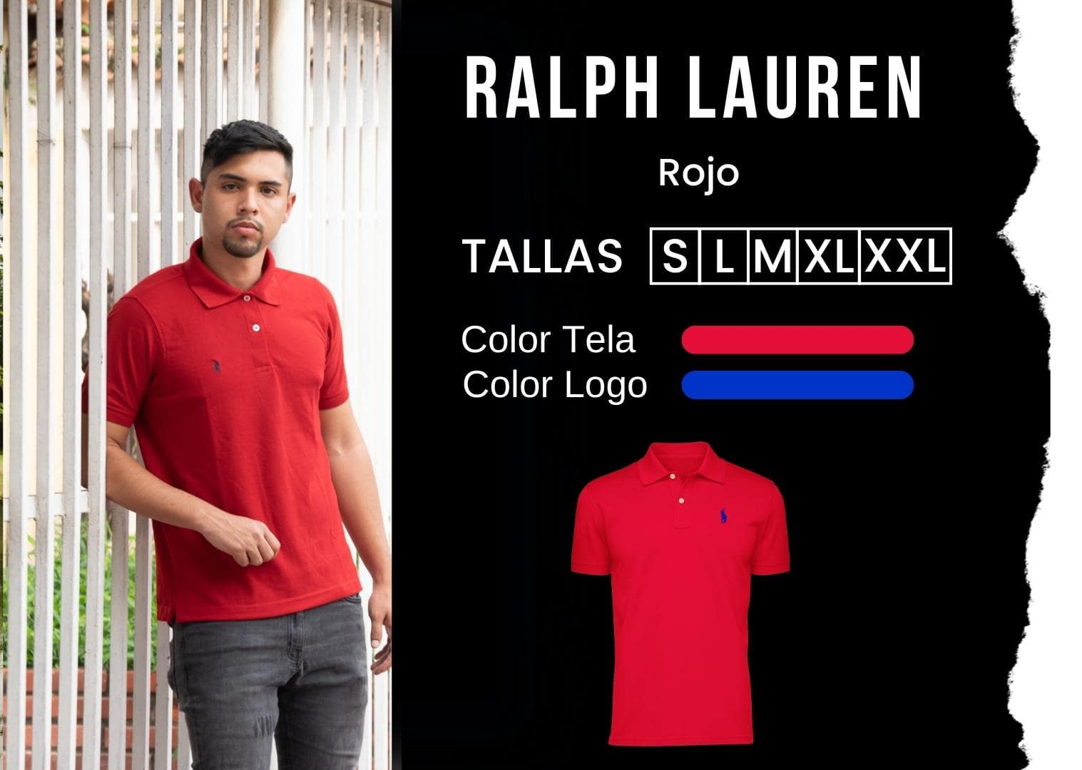 camiseta Ralph Lauren polo hombre tienda olevan color rojo