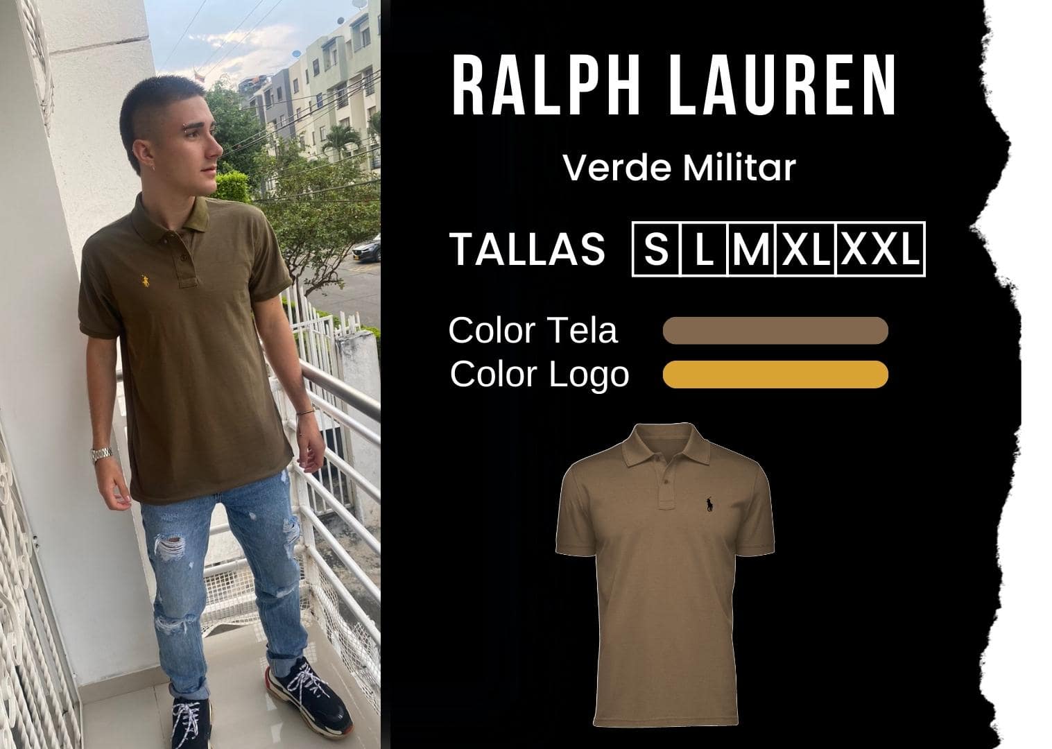 camiseta Ralph Lauren polo hombre tienda olevan color verde militar