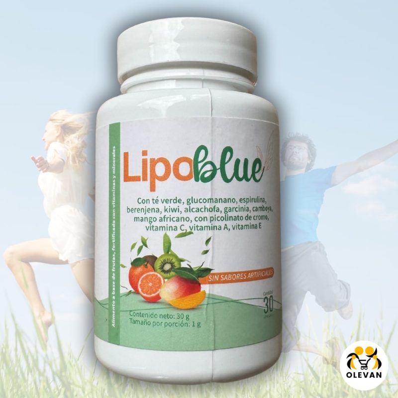 LipoBlue alimento a base de frutas fortificado con vitaminas y minerales tienda olevan