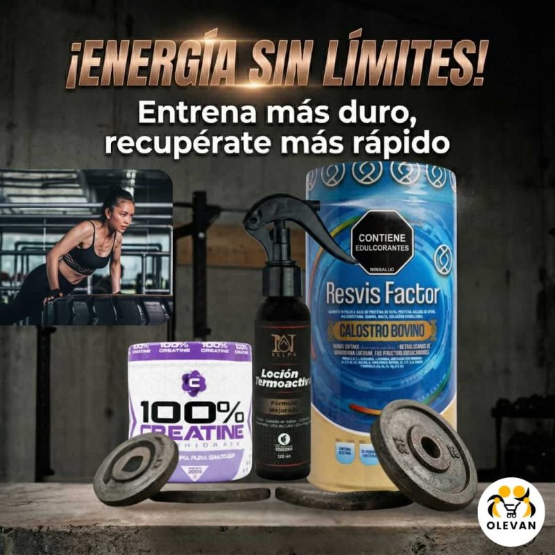 INICIO 5 Combo Creatina + Locion Termoactiva + ResvisFactor